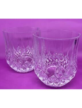 Set of 2 Cristal d'Arques Longchamp Double Old Fashioned Glasses - 10.75oz